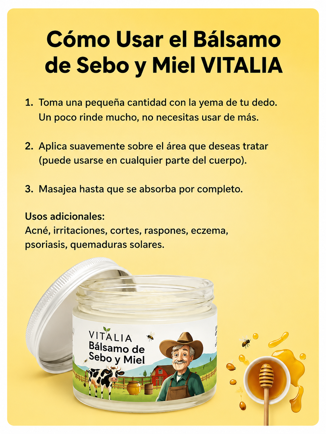 Bálsamo de sebo y miel - 60g