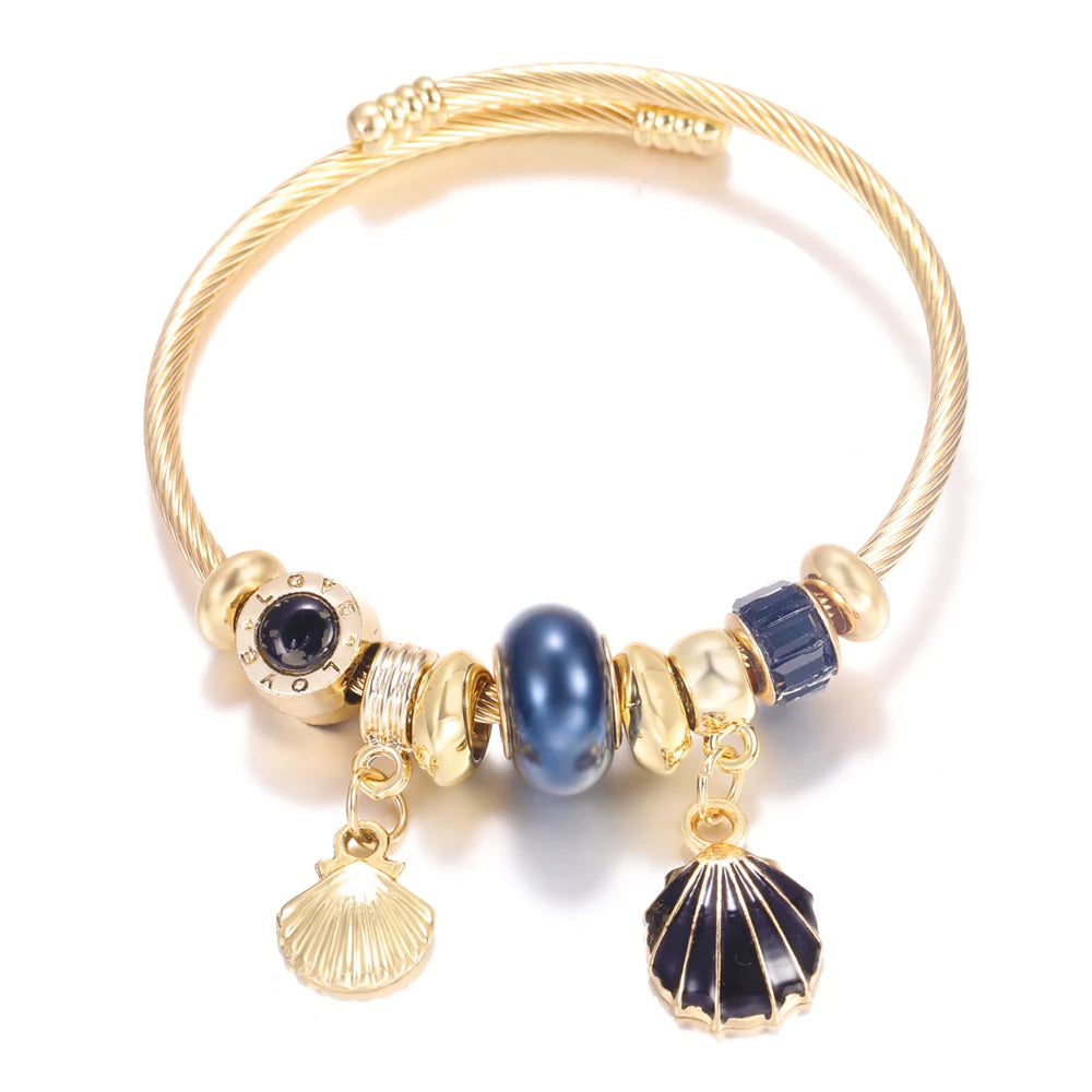 LV.GLAM® PULSERA CON COLGANTE DE FLORES DE DIAMANTE