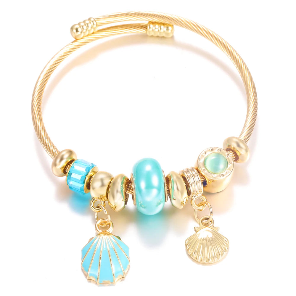 LV.GLAM® PULSERA CON COLGANTE DE FLORES DE DIAMANTE