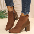 BOTINES CORTOS DE MODA TACON MEDIO