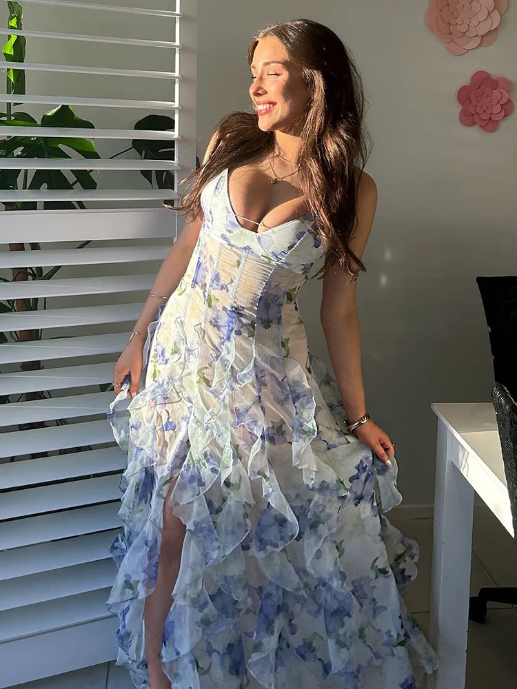 LV.GLAM® VESTIDO LARGO FLORAL