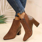 BOTINES CORTOS DE MODA TACON MEDIO