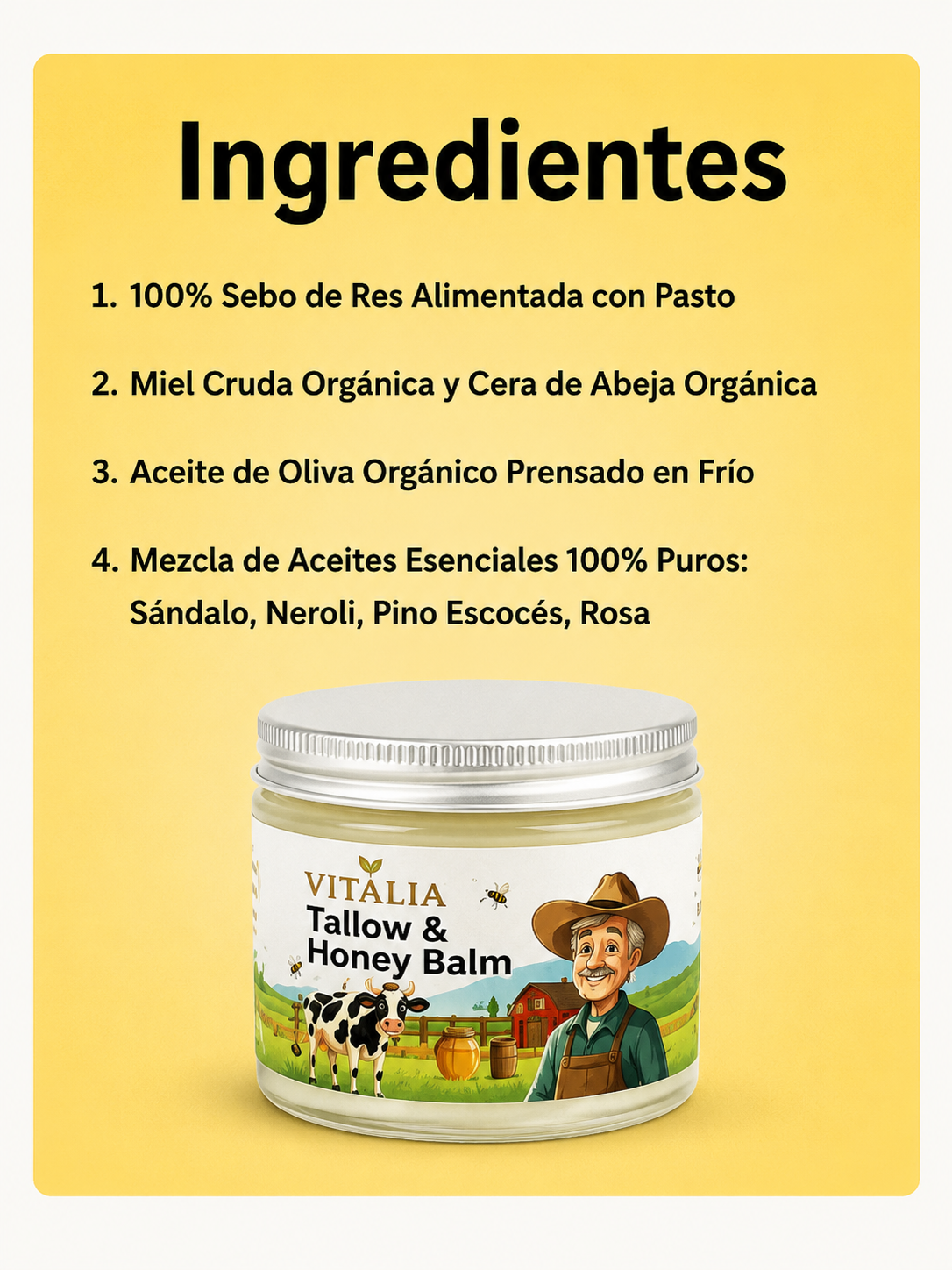 Bálsamo de sebo y miel - 60g
