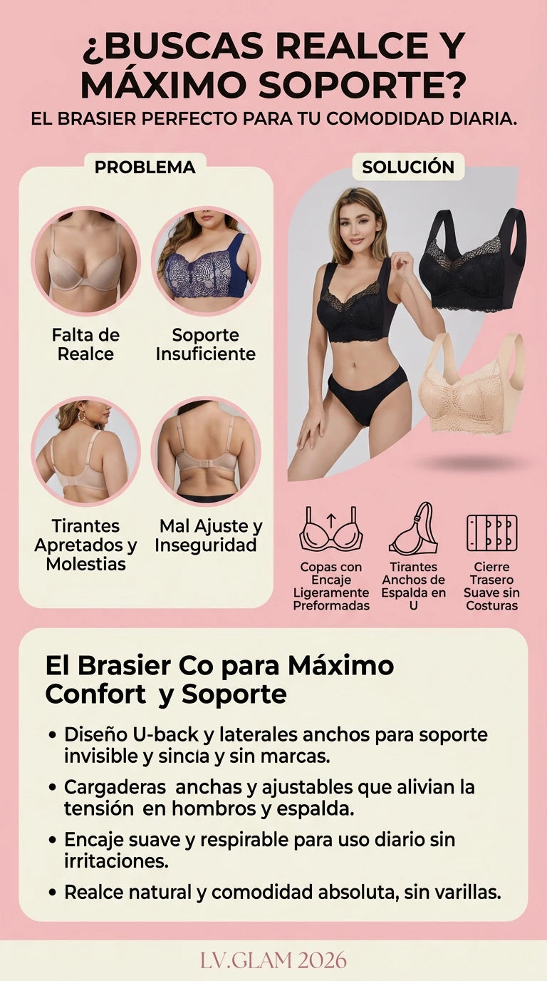 LV.GLAM® Original - BRA EFECTO PUSH-UP NATURAL-COMODIDAD+ SOPORTE TODO EL DIA
